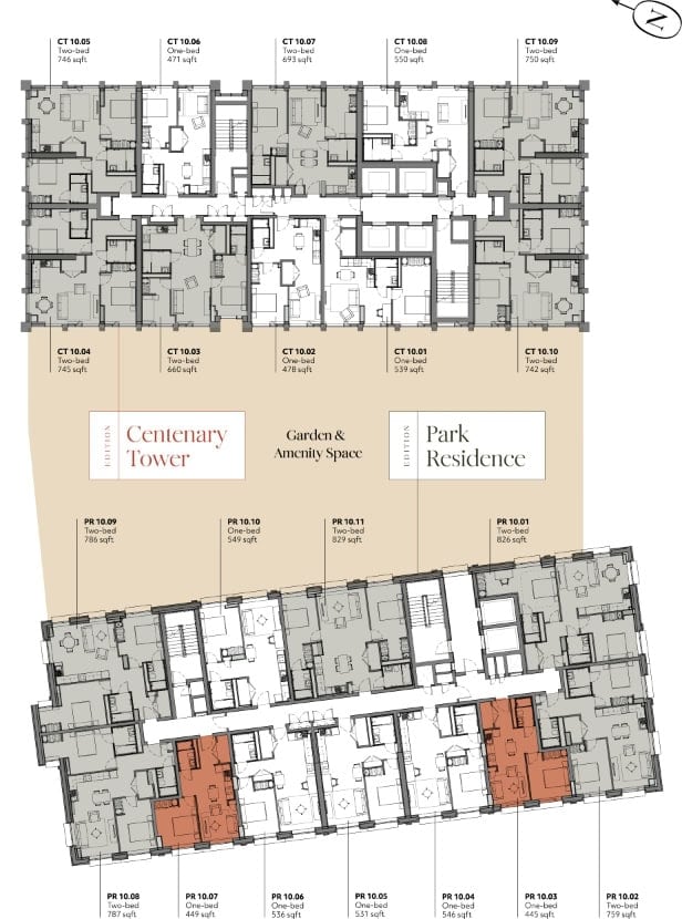 One Bedroom Floorplan